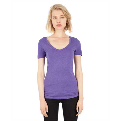 Picture of Ladies' 4.6 oz. Tri-Blend Deep V-Neck T-Shirt