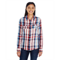 Picture of Ladies' Long-Sleeve Plaid Pattern Woven Shirt