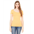 Picture of Ladies' Sheer Mini Rib Short-Sleeve Scoop Neck T-Shirt