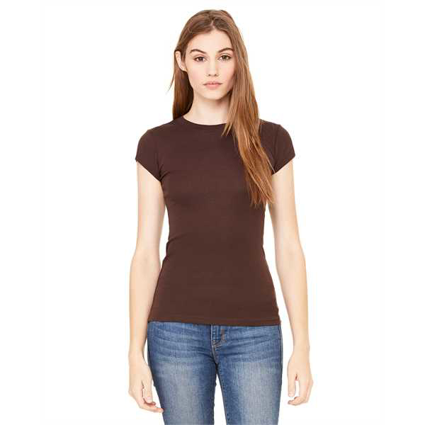 Picture of Ladies' Sheer Mini Rib Short-Sleeve T-Shirt