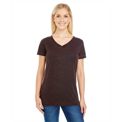 Picture of Ladies' Cross Dye Short-Sleeve V-Neck T-Shirt