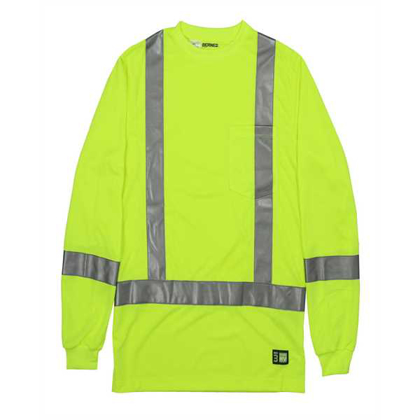 Picture of Men's Hi-Vis Class 3 Performance Long Sleeve Pocket T-Shirt