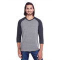 Picture of Unisex Triblend 3/4-Sleeve Raglan