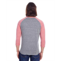 Picture of Unisex Triblend 3/4-Sleeve Raglan