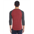 Picture of Unisex Triblend 3/4-Sleeve Raglan