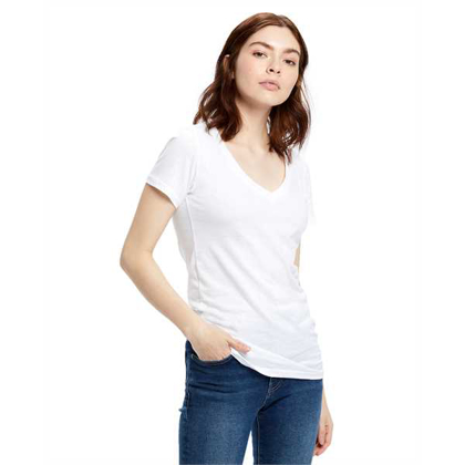 Picture of Ladies' Made in USA Short-Sleeve V-Neck T-Shirt