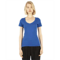 Picture of Ladies' Combed Ring-Spun Cotton Deep-V T-Shirt