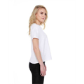 Picture of Ladies' 3.5 oz., 100% Cotton Raw-Neck Boxy T-Shirt