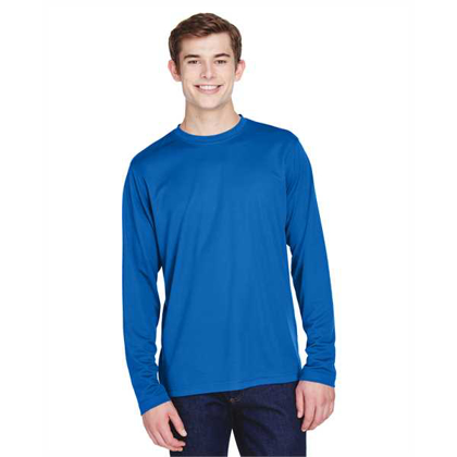 Picture of Men's Agility Performance Long-Sleeve Piqué Crewneck