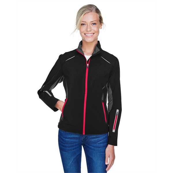 Picture of Ladies' Pursuit Three-Layer Light Bonded Hybrid Soft Shell Jacket with Laser Perforation