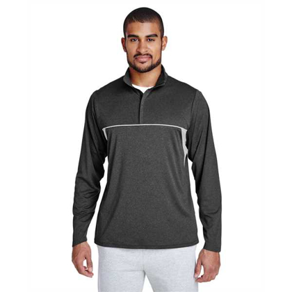 Picture of Men's Excel Mélange Interlock Performance Quarter-Zip Top