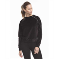 Picture of Ladies' Velour Long Sleeve Crop T-Shirt