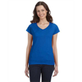 Picture of Ladies' SoftStyle® 4.5 oz. Fitted V-Neck T-Shirt