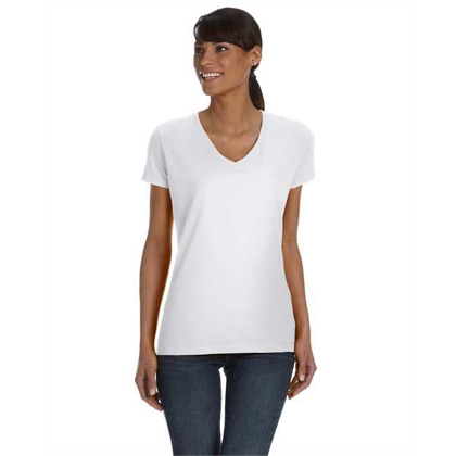 Picture of Ladies' 5 oz. HD Cotton™ V-Neck T-Shirt