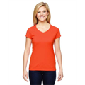 Picture of Ladies' Vapor® Cotton Short-Sleeve V-Neck T-Shirt