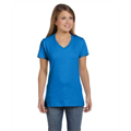 Picture of Ladies' 4.5 oz., 100% Ringspun Cotton nano-T® V-Neck T-Shirt