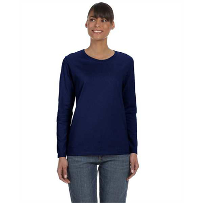 Picture of Ladies' Heavy Cotton™ 5.3 oz. Long-Sleeve T-Shirt