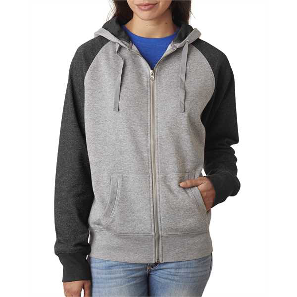 Picture of Ladies' Glitter French Terry Contrast Full-Zip Hood