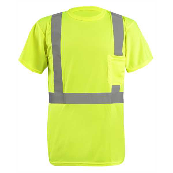 Picture of Men's LUX-SSETP2B-Orange and Yellow Sizes Reflective Pocket T-Shirt