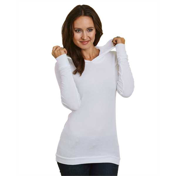 Picture of 5 oz., Junior's Long-Sleeve Thermal Hoodie T-Shirt