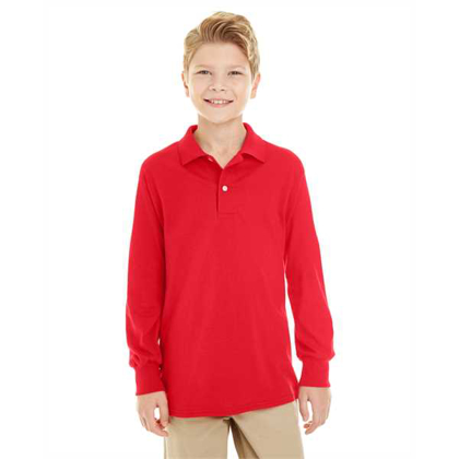 Picture of Youth 5.6 oz. SpotShield™ Long-Sleeve Jersey Polo